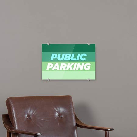 Cgsignlab | חניה ציבורית -שיפוע מודרני שלט אקרילי פרימיום | 18 x12